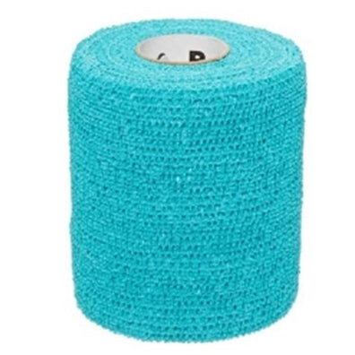 Bandage PowerFlex Compression Elastic 2"x6yd Roll Cohesive Teal 24/Case - Surgical Supplies NY
